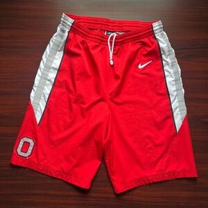 Vintage Ohio State Buckeyes Shorts Red Nike DRI-FIT NCAA OSU Men’s Medium